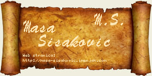 Maša Šišaković vizit kartica
